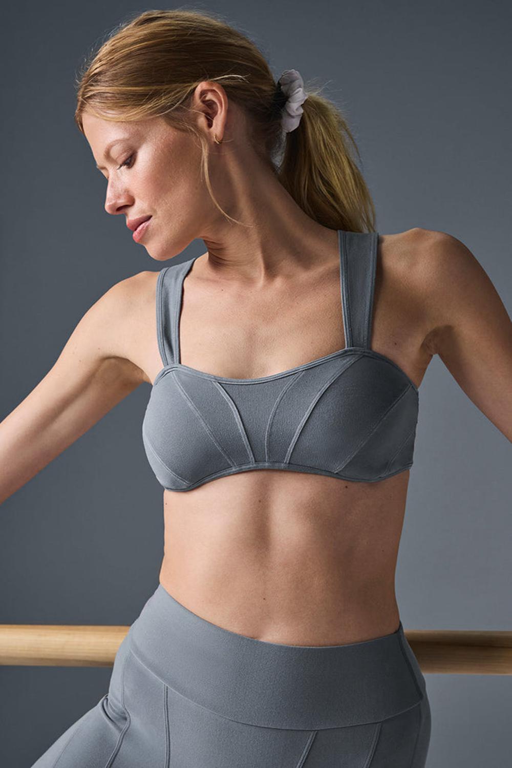 Sujetador Deportivo Alo Yoga Alosoft Sunray Mujer Grises Grises | Mexico  VRW-089351
