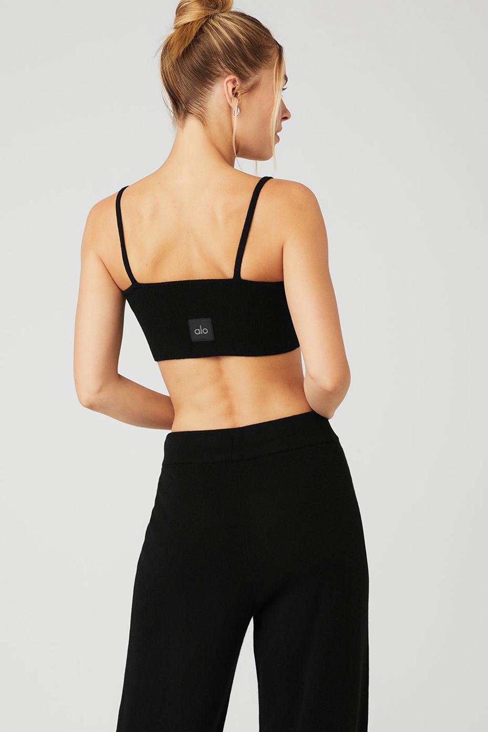 Sujetador Deportivo Alo Yoga Cashmere Jet Set Mujer Negros | Mexico  KMZ-130956