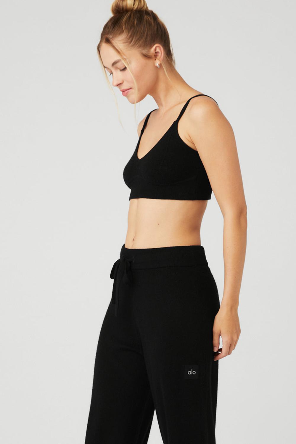 Sujetador Deportivo Alo Yoga Cashmere Jet Set Mujer Negros | Mexico  KMZ-130956