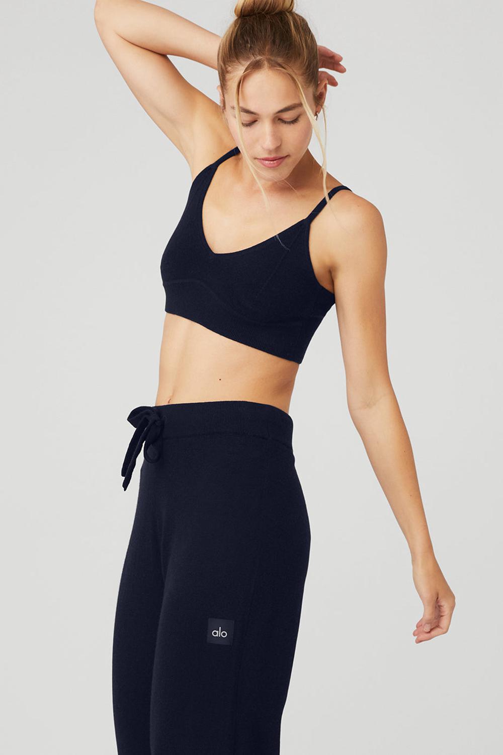 Sujetador Deportivo Alo Yoga Cashmere Jet Set Mujer Azul Marino | Mexico  BIA-260173
