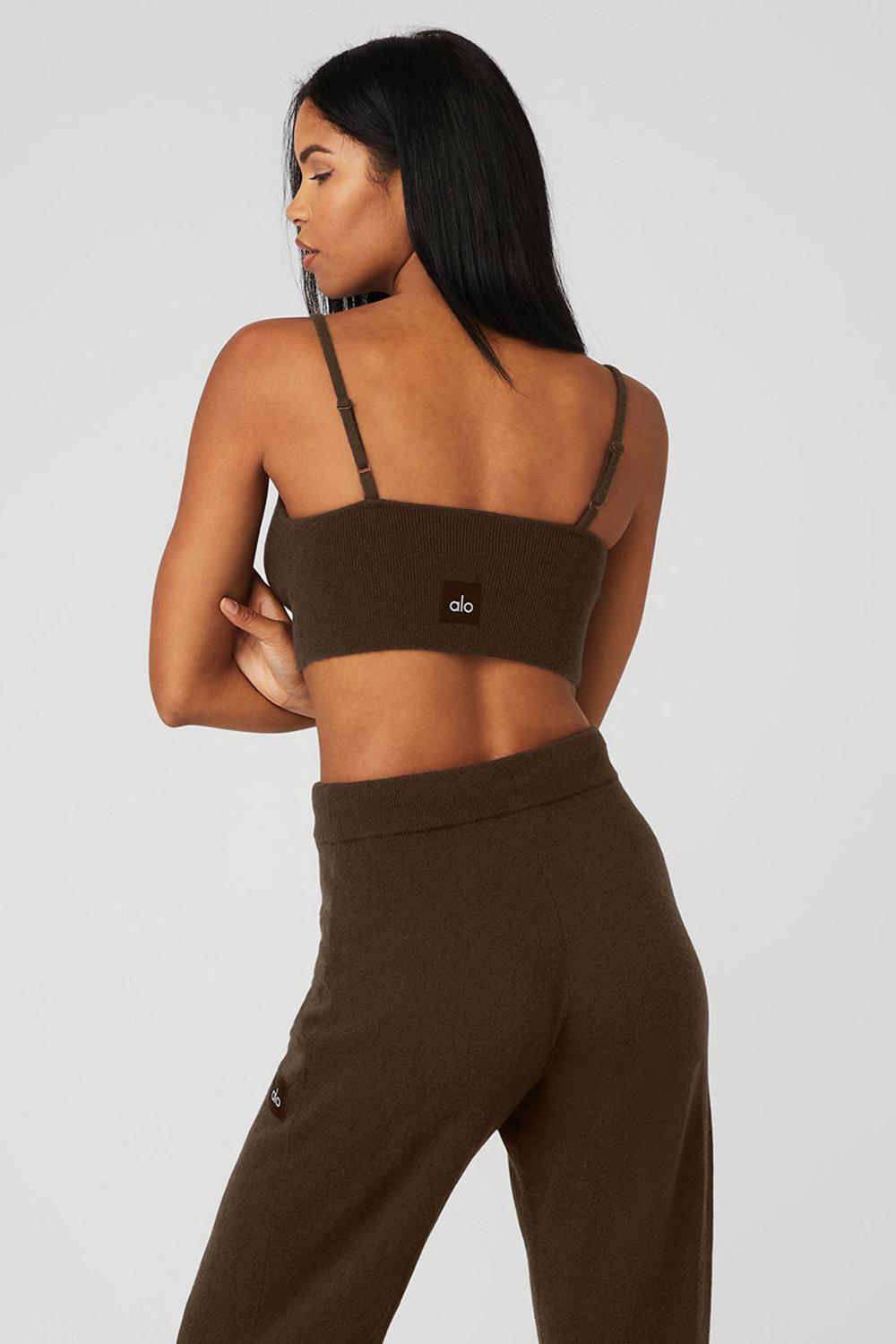 Sujetador Deportivo Alo Yoga Cashmere Jet Set Mujer Espresso | Mexico  UFZ-071352