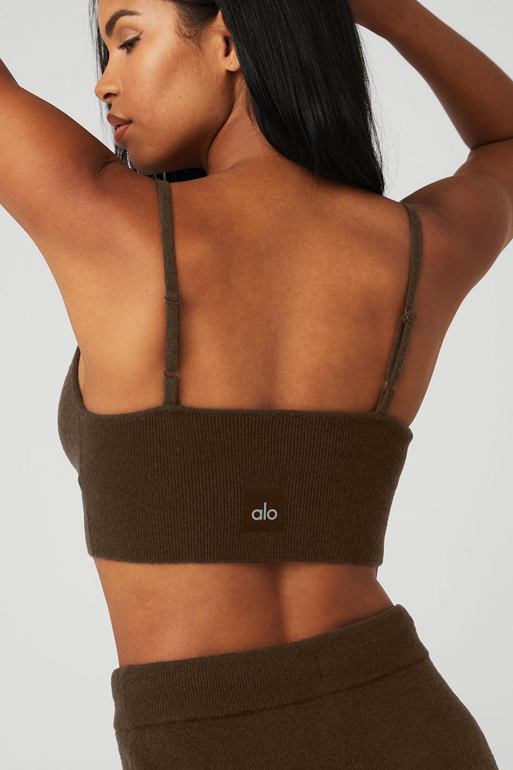 Sujetador Deportivo Alo Yoga Cashmere Jet Set Mujer Espresso | Mexico  UFZ-071352