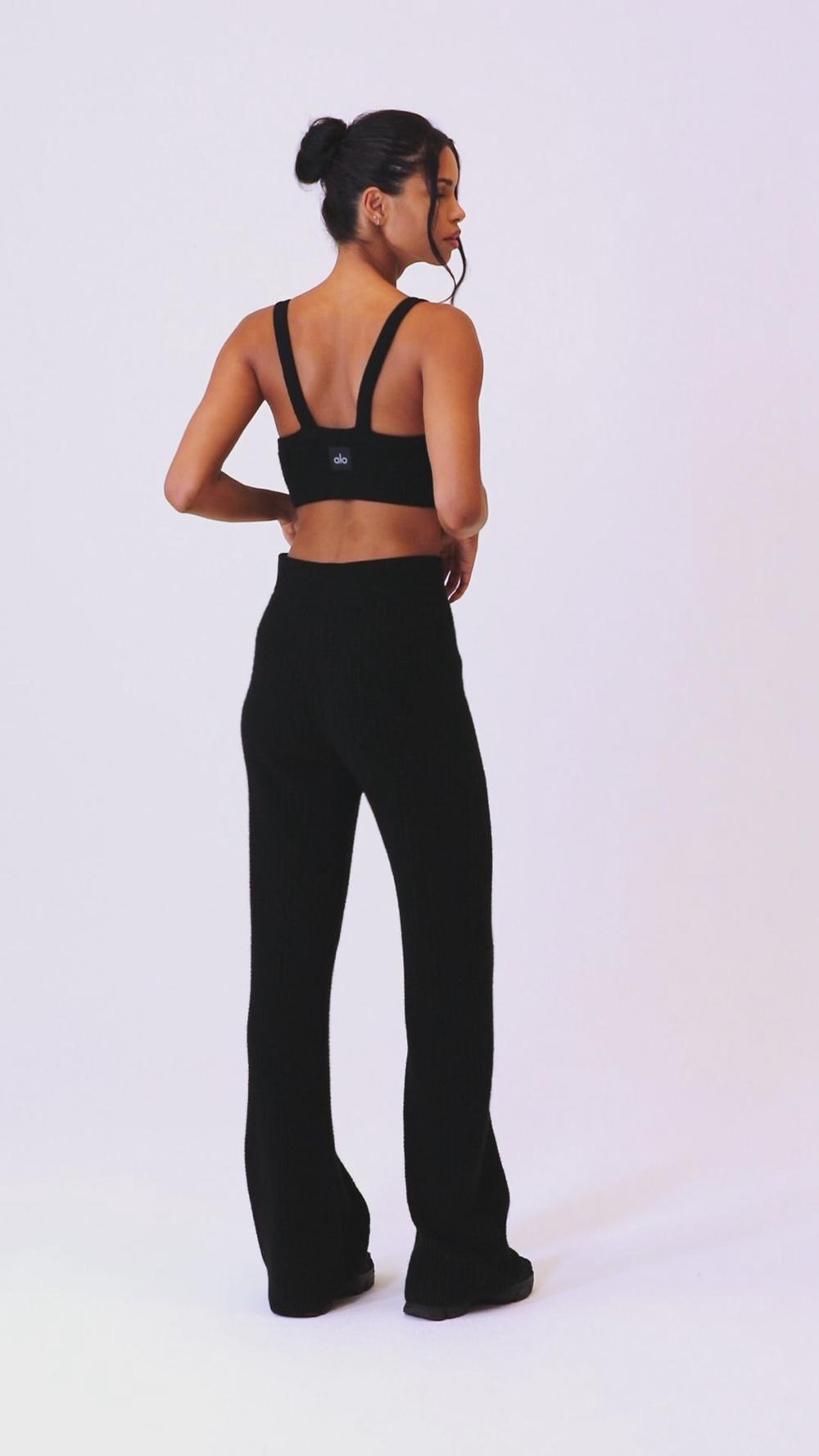 Sujetador Deportivo Alo Yoga Cashmere Plush Waffle V-Neck Mujer Grises | Mexico  XJB-527480