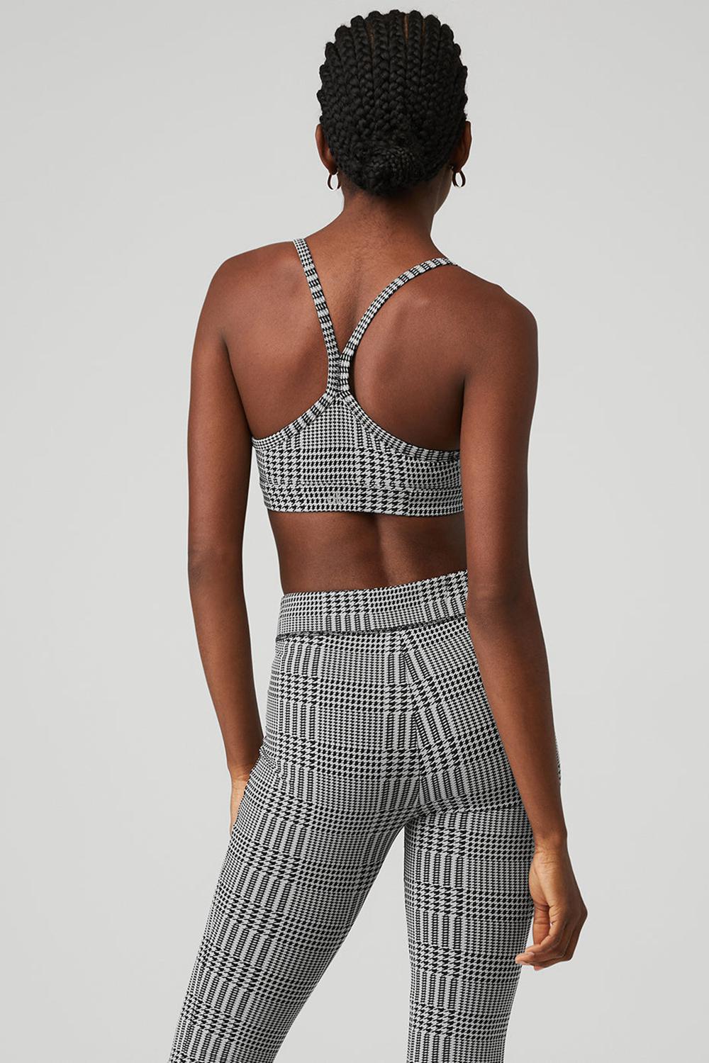 Sujetador Deportivo Alo Yoga Jacquard Glenplaid Gratitude Mujer Titanium Negros | Mexico  LJM-956382