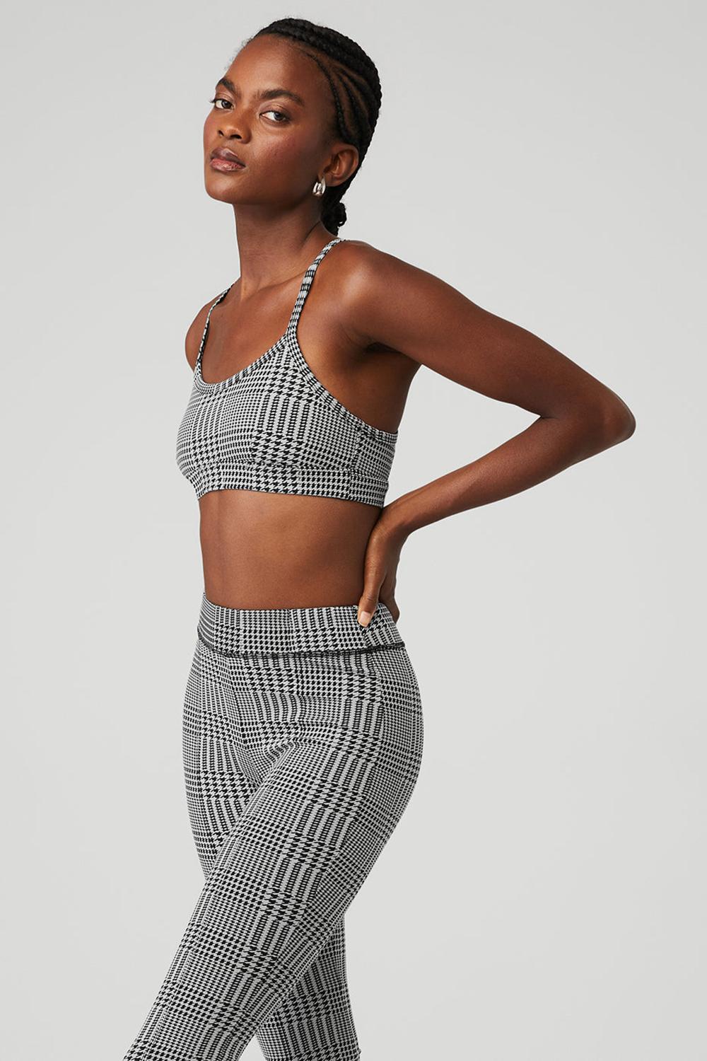Sujetador Deportivo Alo Yoga Jacquard Glenplaid Gratitude Mujer Titanium Negros | Mexico  LJM-956382
