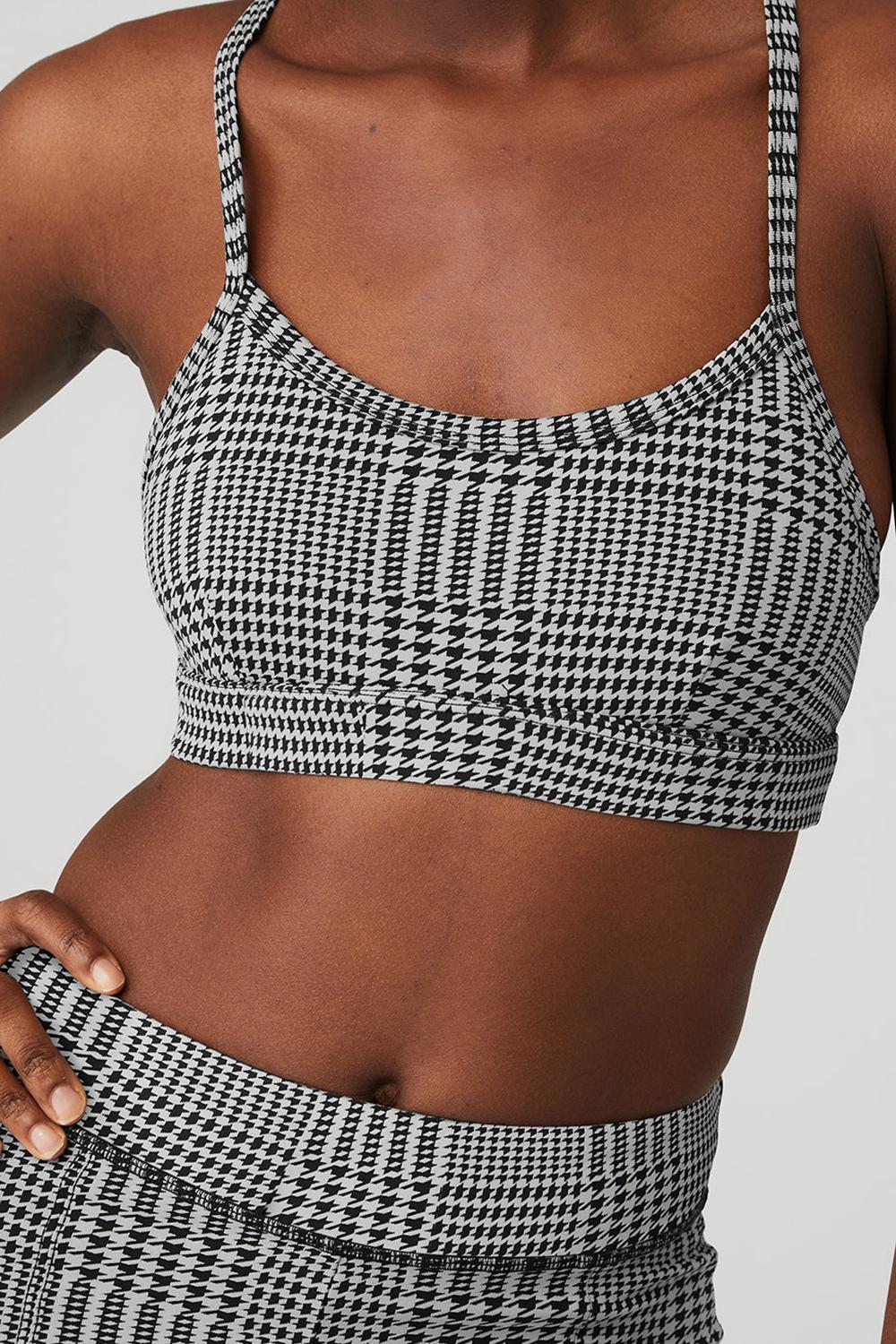 Sujetador Deportivo Alo Yoga Jacquard Glenplaid Gratitude Mujer Titanium Negros | Mexico  LJM-956382