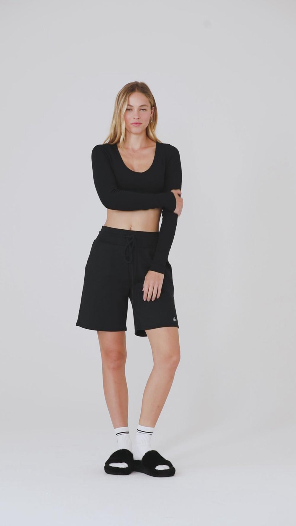Sujetador Deportivo Alo Yoga Ribbed Defined Long Sleeve Mujer Espresso | Mexico  XYR-058193