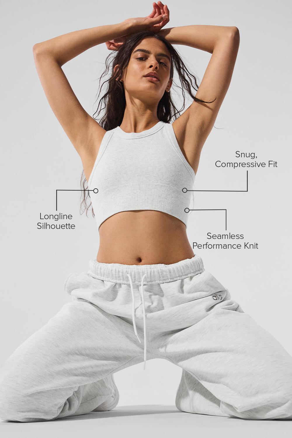 Sujetador Deportivo Alo Yoga Seamless Delight High Neck Mujer Blancos | Mexico  RFD-586207