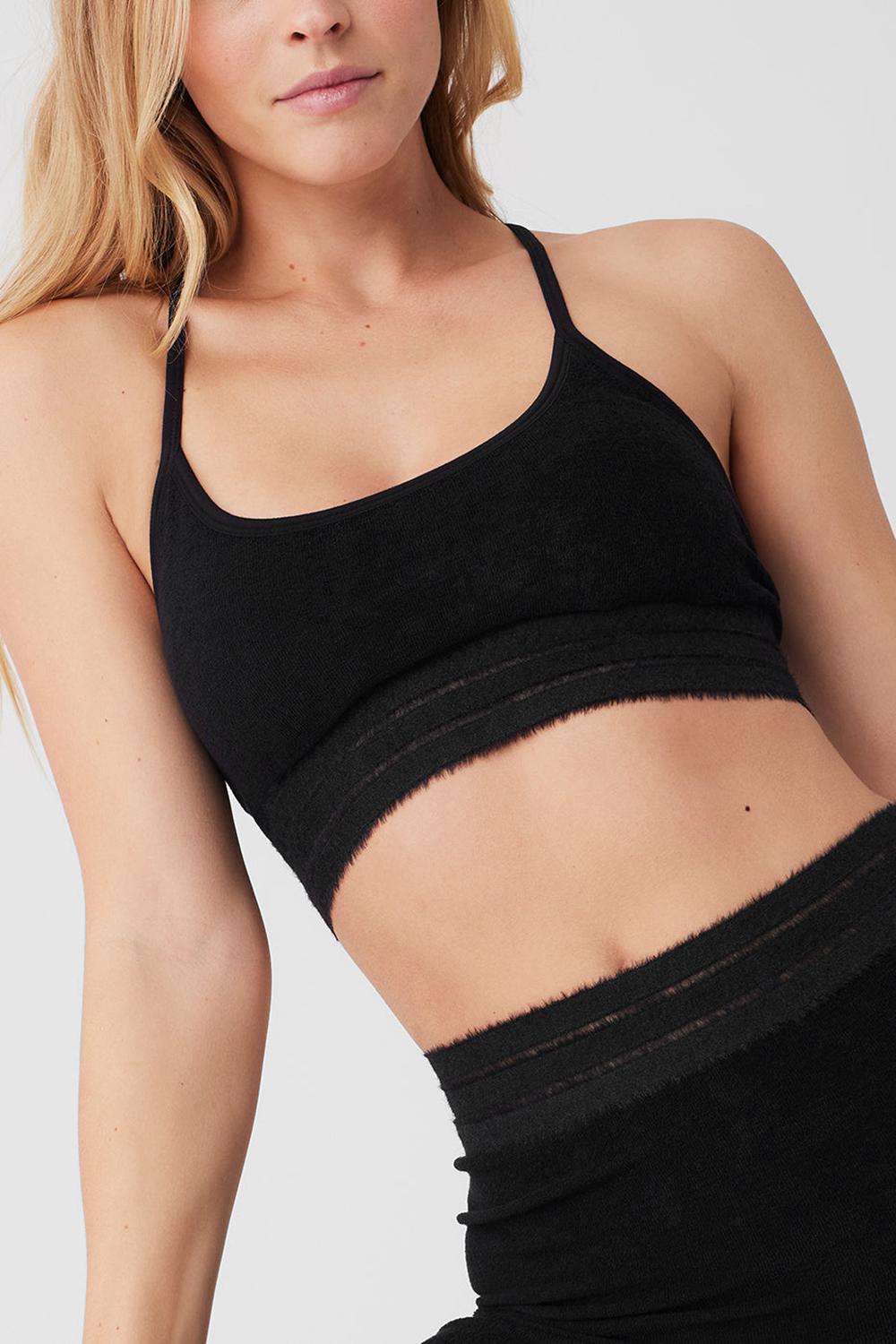 Sujetador Deportivo Alo Yoga Seamless Luxe Terry Cuddle Mujer Negros | Mexico  NIQ-620981
