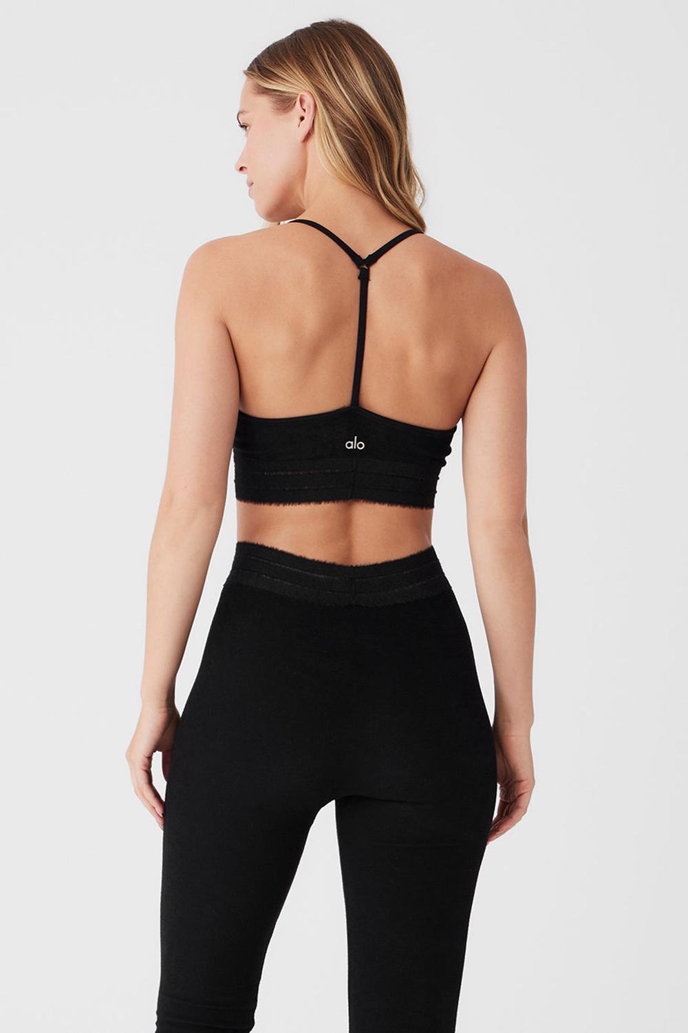 Sujetador Deportivo Alo Yoga Seamless Luxe Terry Cuddle Mujer Negros | Mexico  NIQ-620981