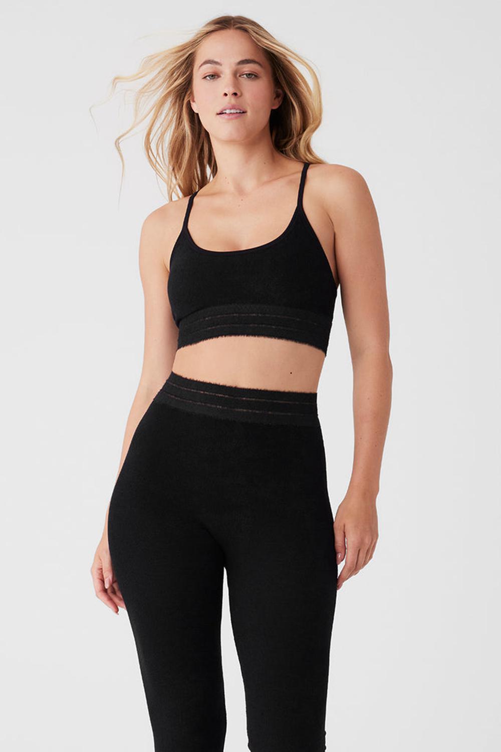 Sujetador Deportivo Alo Yoga Seamless Luxe Terry Cuddle Mujer Negros | Mexico  NIQ-620981