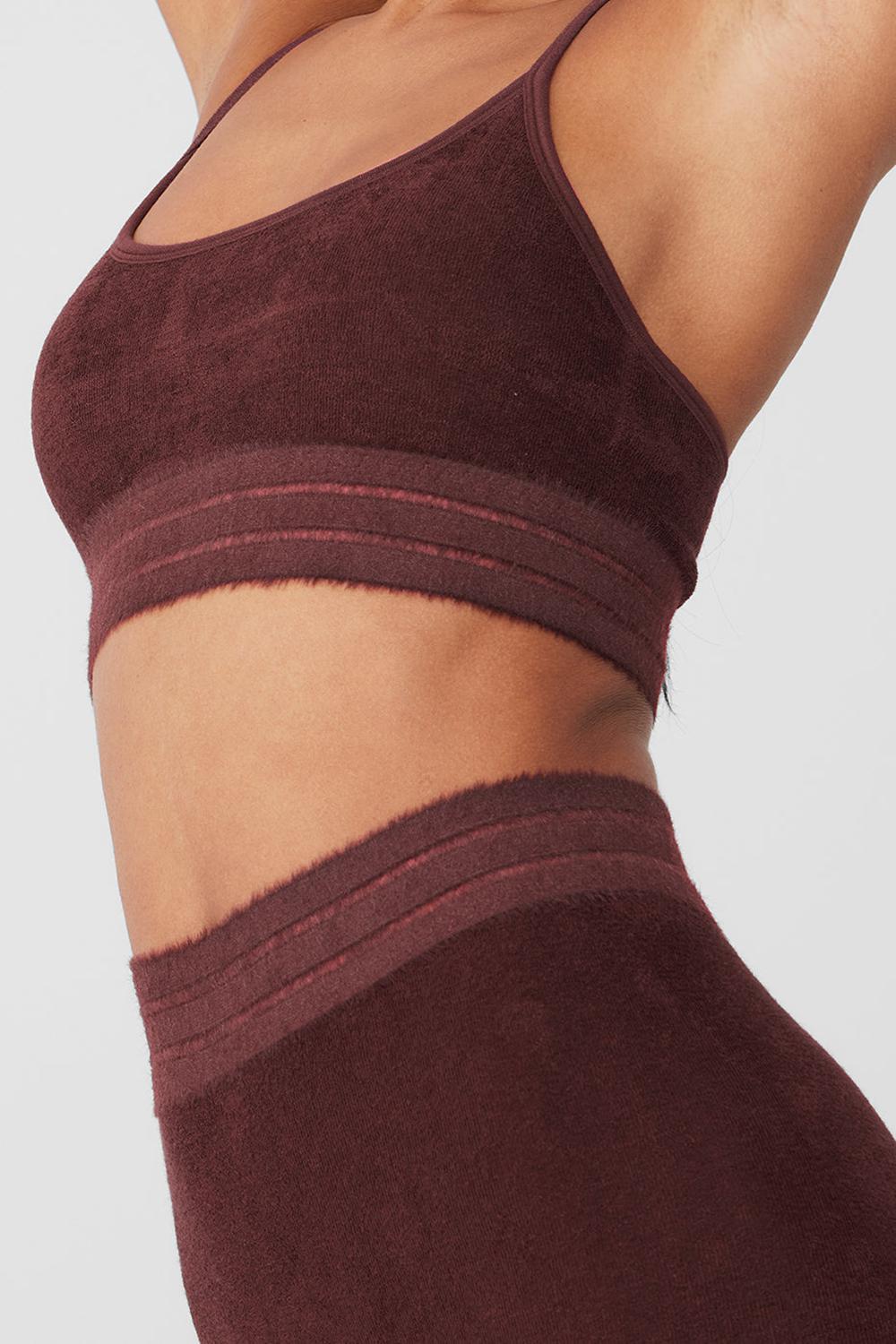 Sujetador Deportivo Alo Yoga Seamless Luxe Terry Cuddle Mujer Cherry Cola | Mexico  JHY-302178