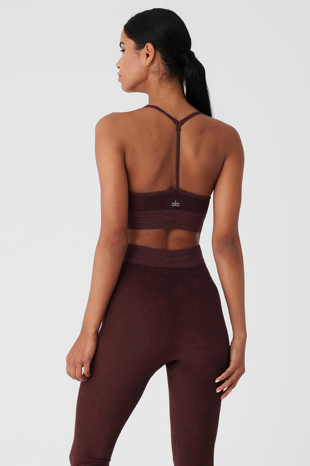 Sujetador Deportivo Alo Yoga Seamless Luxe Terry Cuddle Mujer Cherry Cola | Mexico  JHY-302178