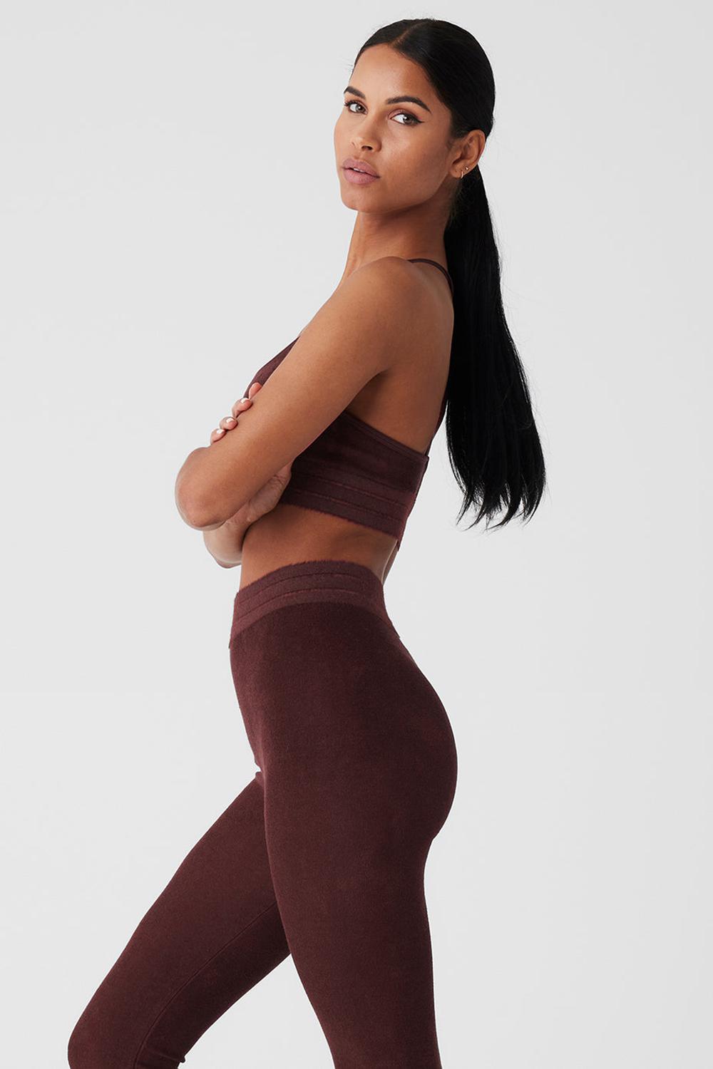 Sujetador Deportivo Alo Yoga Seamless Luxe Terry Cuddle Mujer Cherry Cola | Mexico  JHY-302178