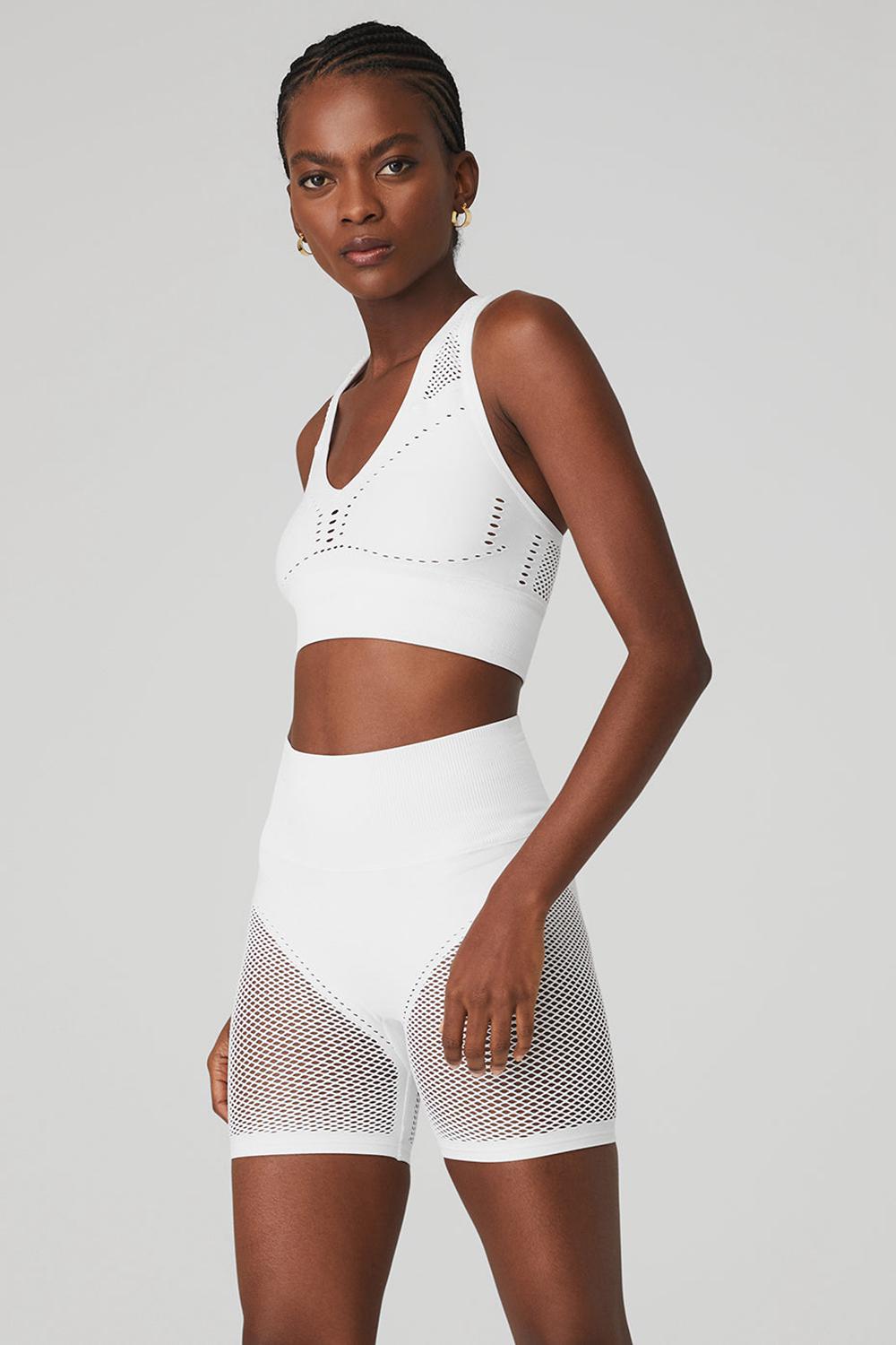 Sujetador Deportivo Alo Yoga Seamless Open Air Mujer Blancos | Mexico  ONP-564309