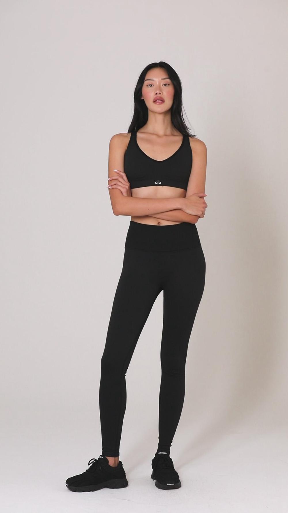 Sujetador Deportivo Alo Yoga Seamless Ribbed Favorite Mujer Azul Marino | Mexico  HXV-825390