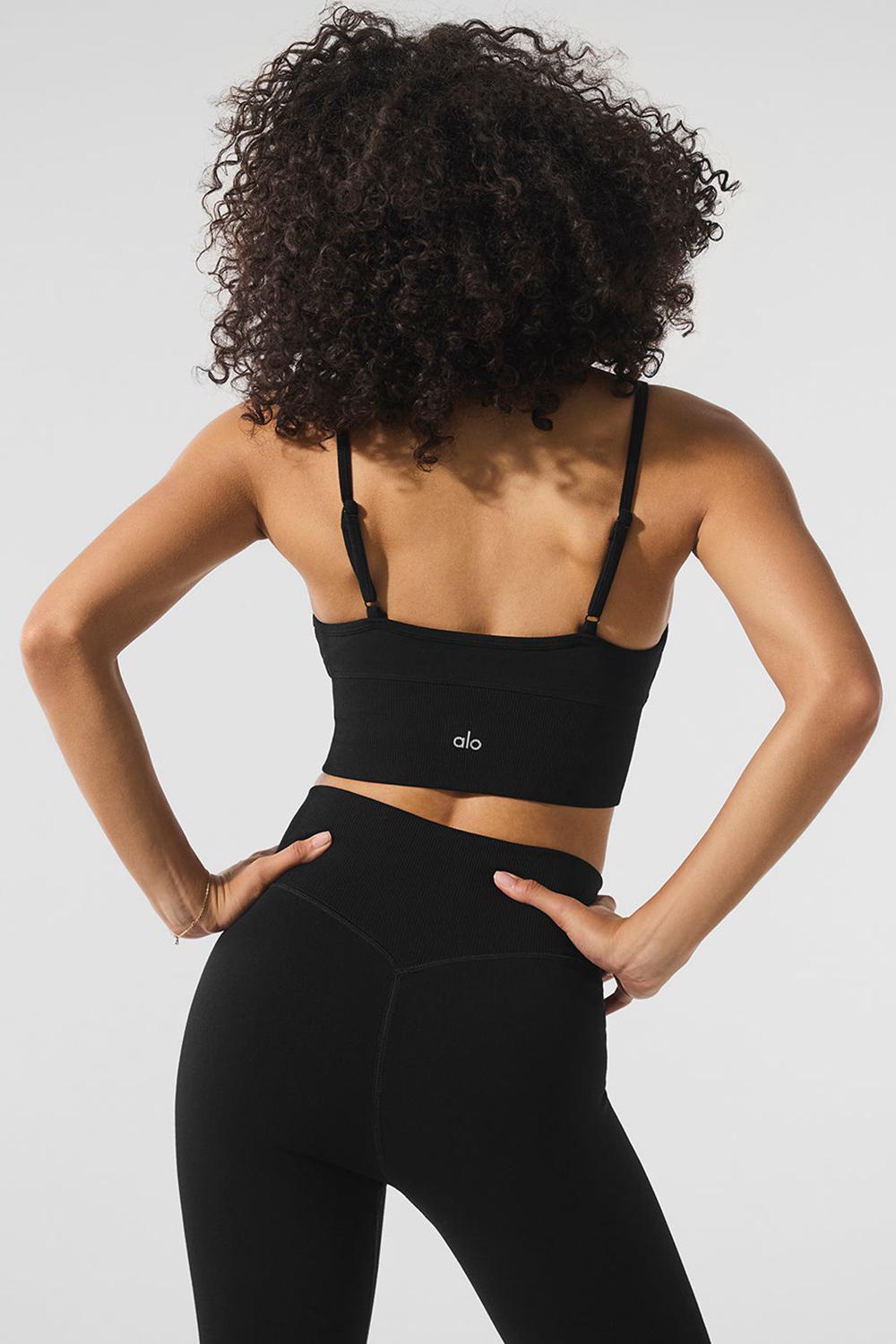 Sujetador Deportivo Alo Yoga Seamless Winter Warm Plush Delight Mujer Negros | Mexico  FXT-034852