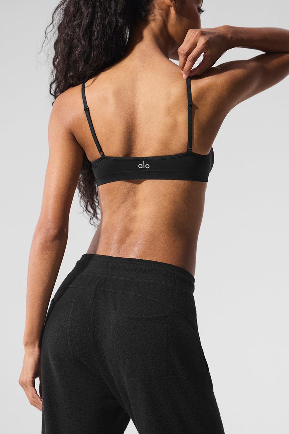 Sujetador Deportivo Alo Yoga Sheer Glow Mujer Negros | Mexico  KAS-503972