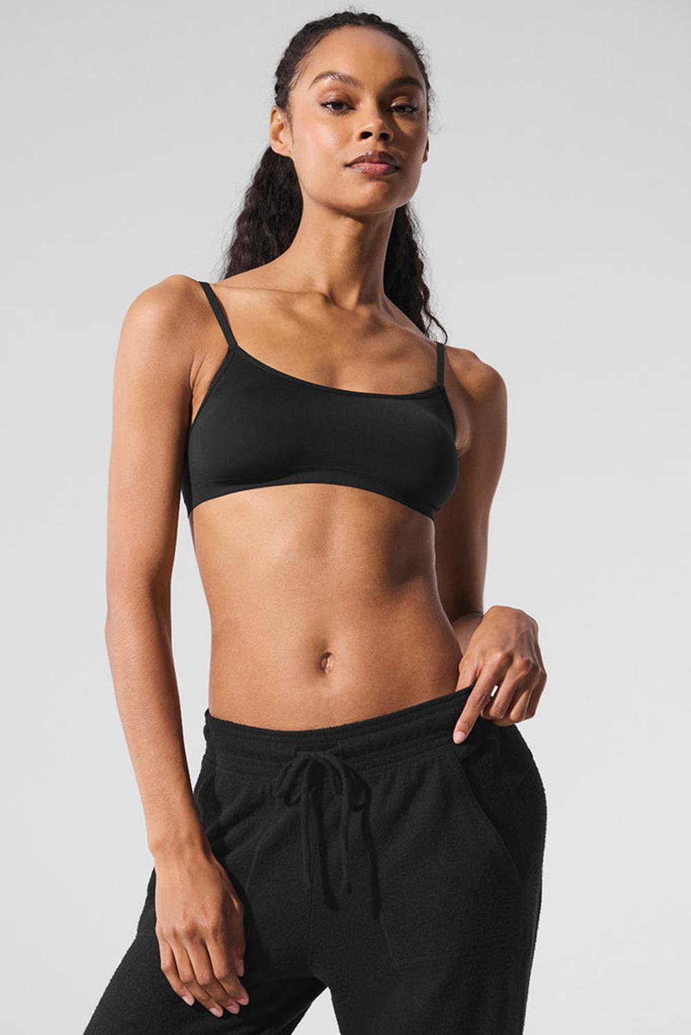 Sujetador Deportivo Alo Yoga Sheer Glow Mujer Negros | Mexico  KAS-503972