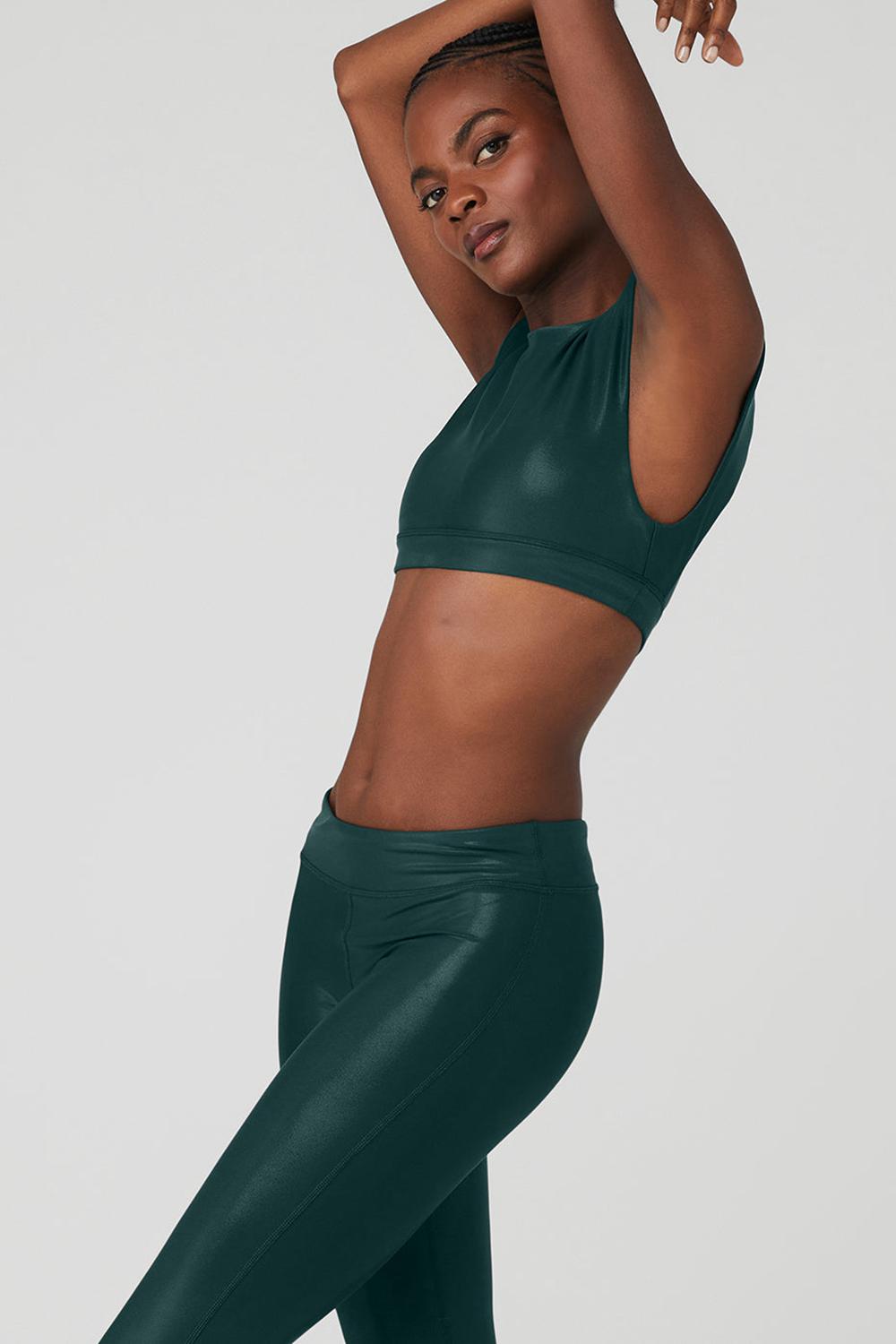 Sujetador Deportivo Alo Yoga Super Shine Flash Mujer Verdes | Mexico  EKO-826351