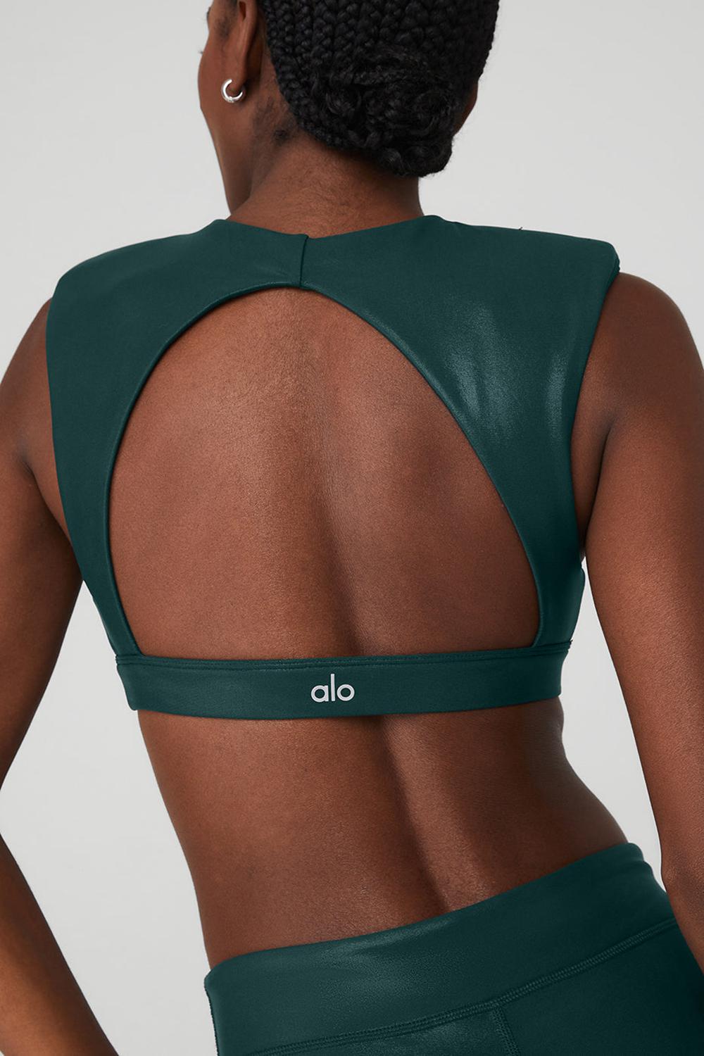 Sujetador Deportivo Alo Yoga Super Shine Flash Mujer Verdes | Mexico  EKO-826351