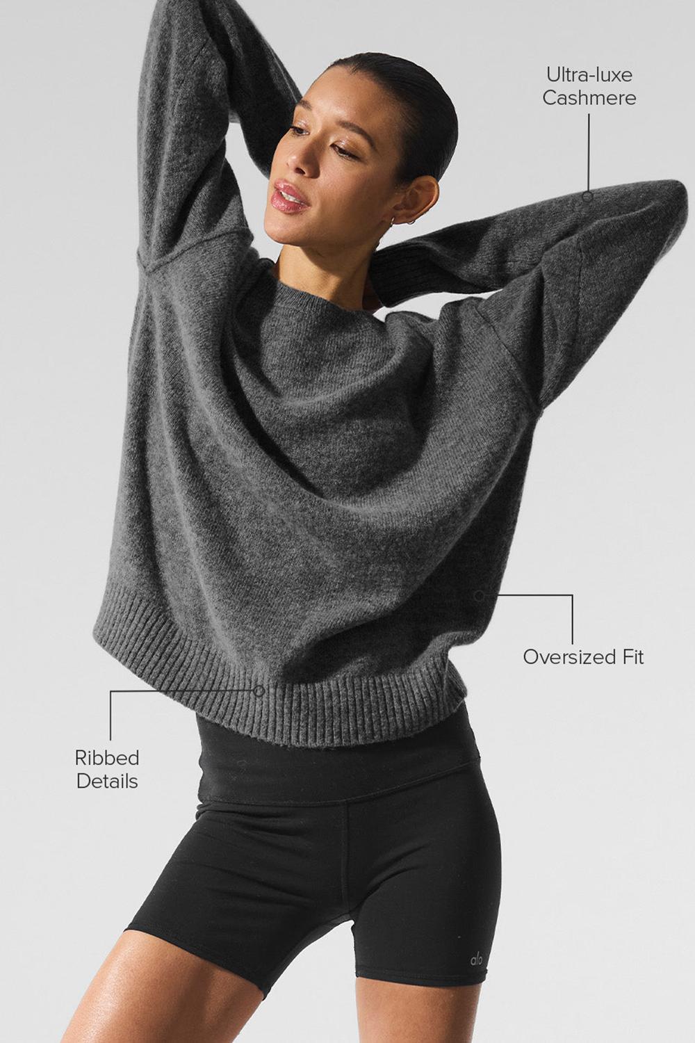 Suéteres Alo Yoga New Class Cashmere Crewneck Mujer Plateadas Grises | Mexico  XAE-631987