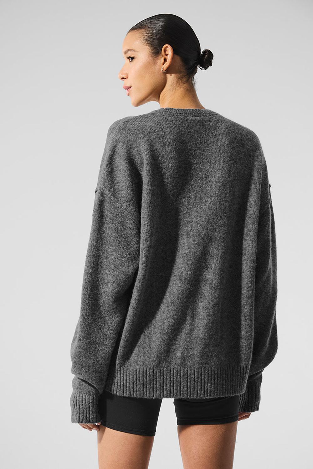Suéteres Alo Yoga New Class Cashmere Crewneck Mujer Plateadas Grises | Mexico  XAE-631987