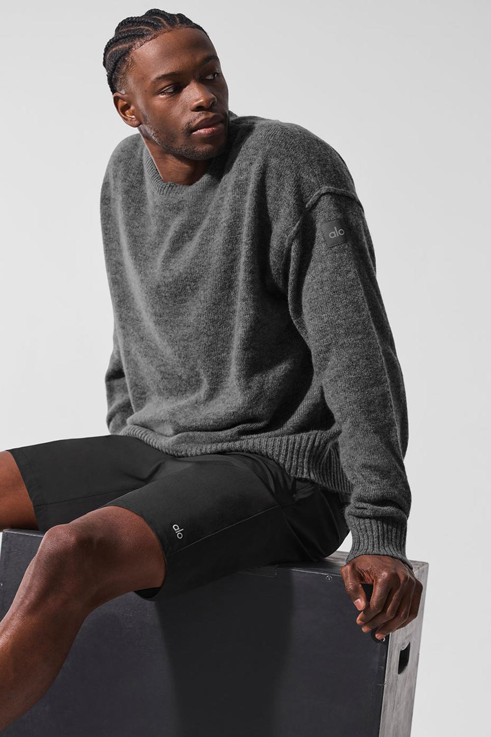 Suéteres Alo Yoga New Class Cashmere Crewneck Hombre Plateadas Grises | Mexico  LYT-530962