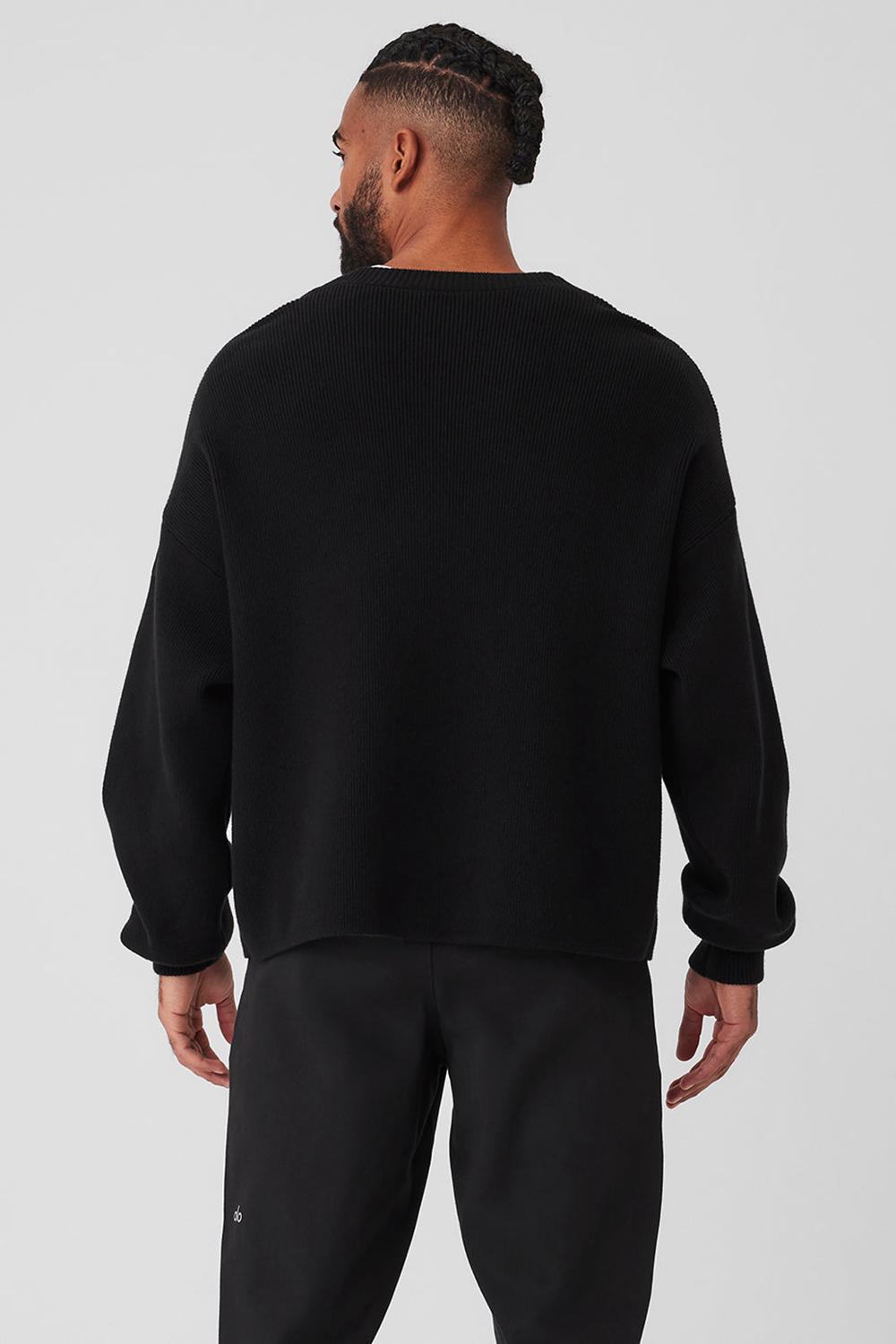 Suéteres Alo Yoga Scholar Cardigan Hombre Negros | Mexico  OWT-970531
