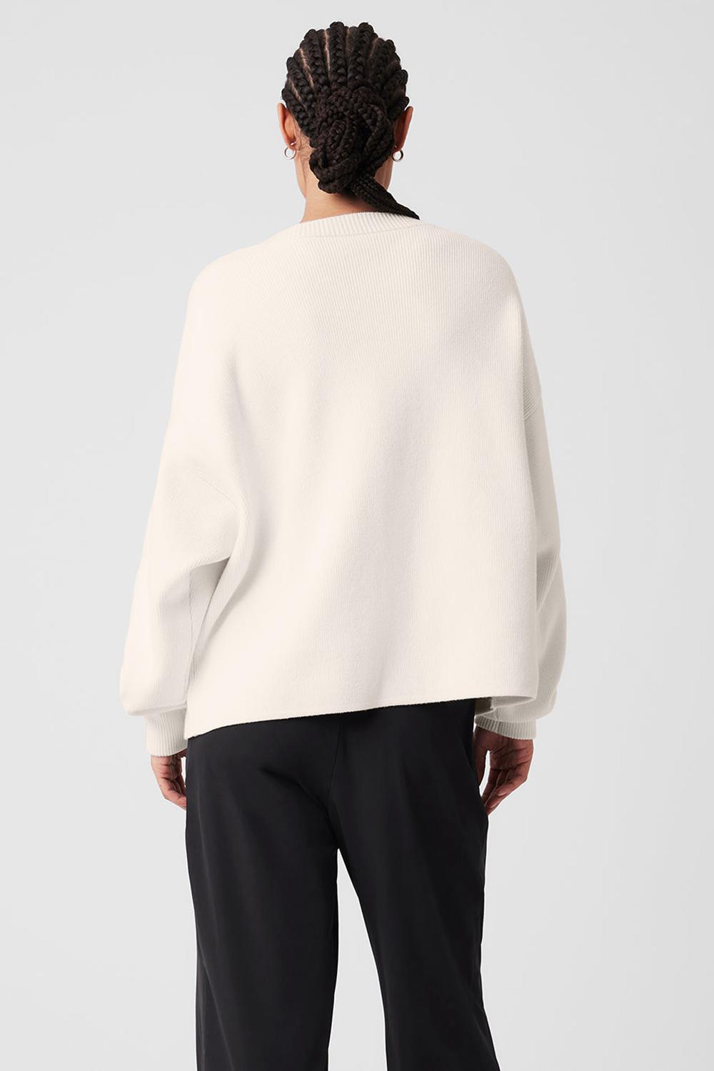 Suéteres Alo Yoga Scholar Cardigan Mujer Ivory | Mexico  RJQ-509813