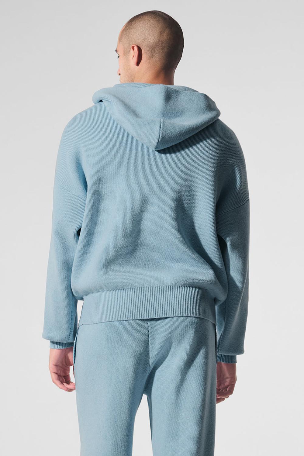 Suéteres Alo Yoga Scholar Hooded Hombre Azules | Mexico  BAV-120465