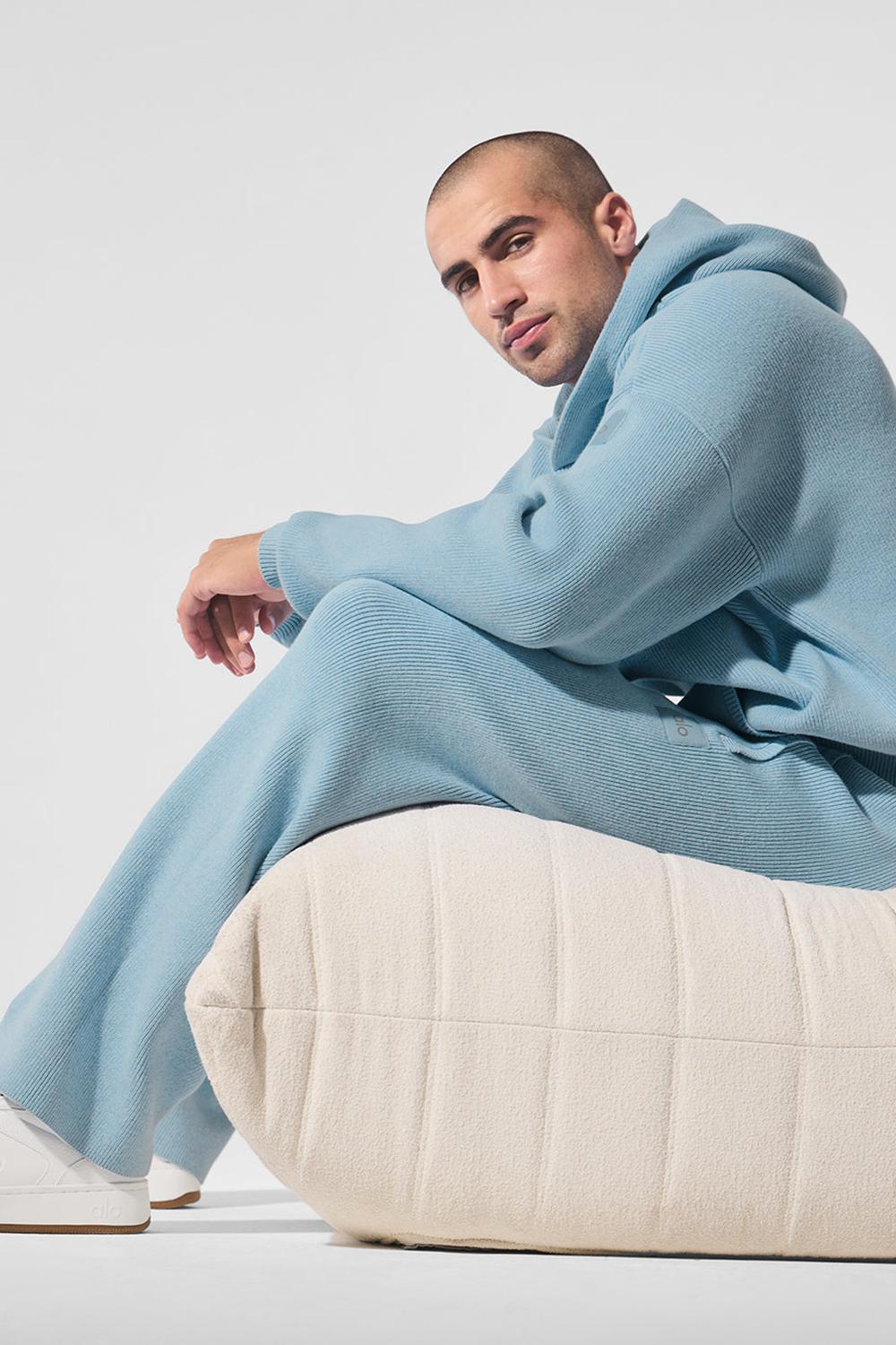 Suéteres Alo Yoga Scholar Hooded Hombre Azules | Mexico  BAV-120465