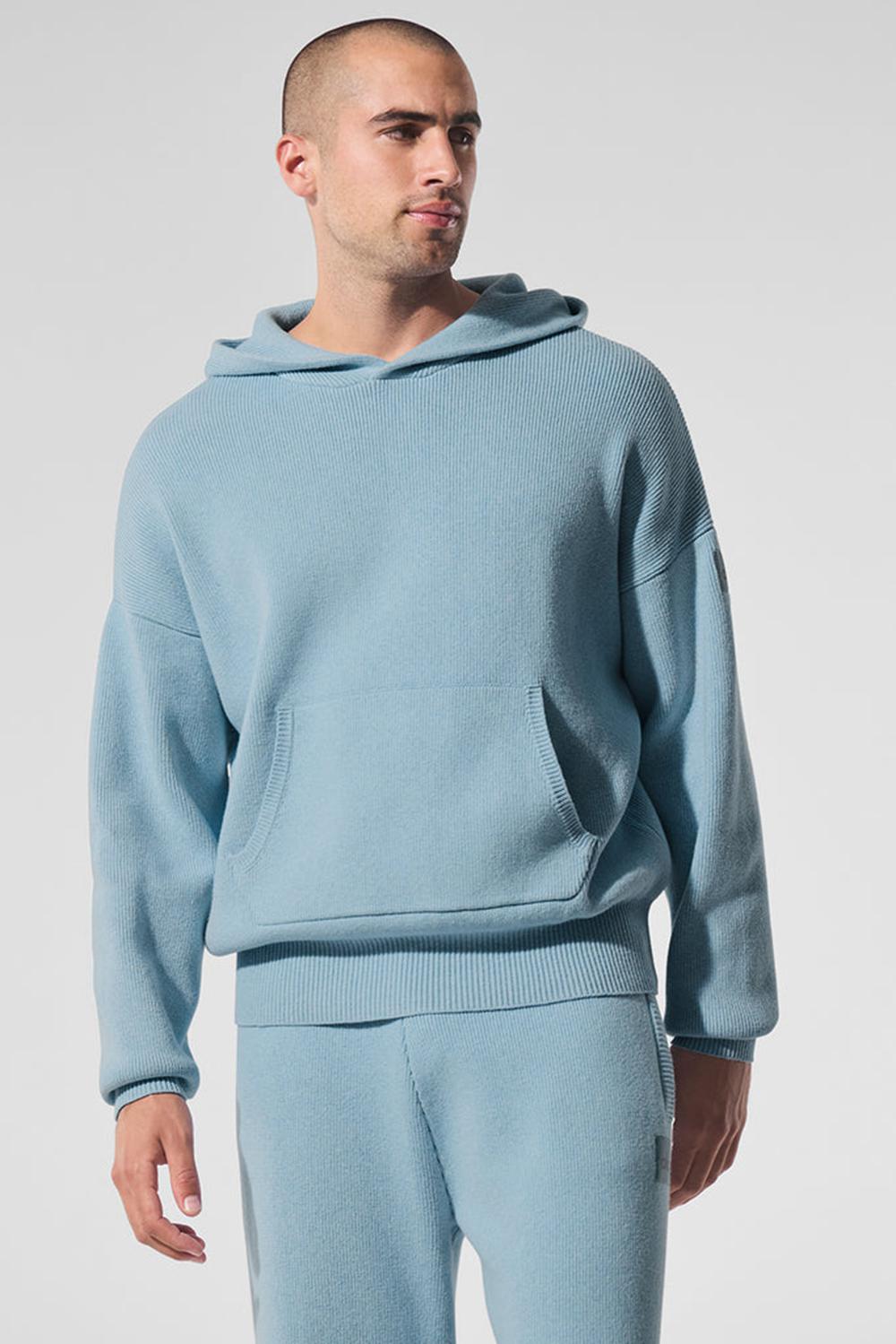 Suéteres Alo Yoga Scholar Hooded Hombre Azules | Mexico  BAV-120465
