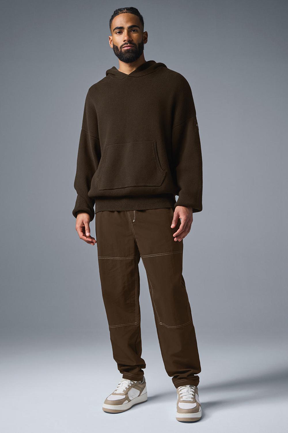 Suéteres Alo Yoga Scholar Hooded Hombre Espresso | Mexico  GCR-269358