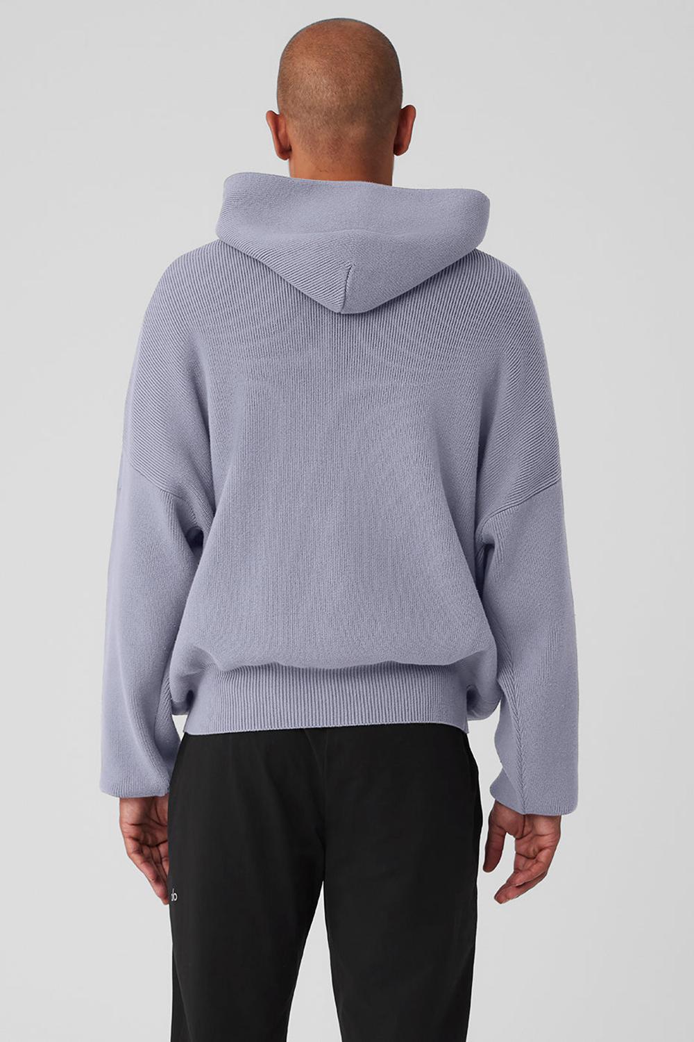 Suéteres Alo Yoga Scholar Hooded Hombre Fog | Mexico  AEL-479530