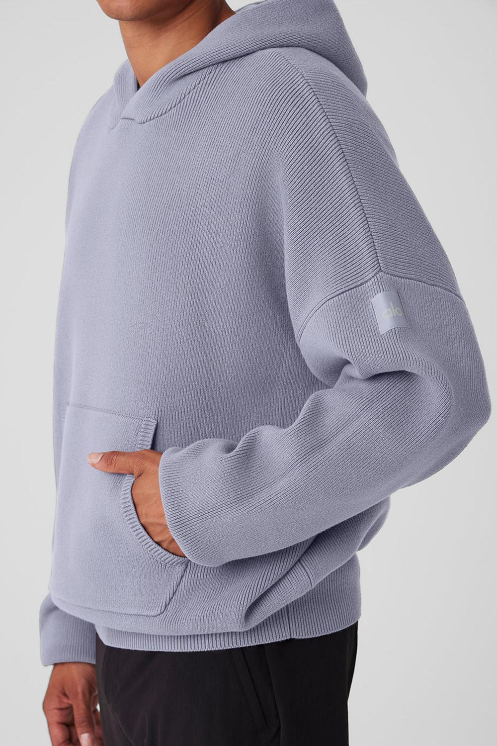 Suéteres Alo Yoga Scholar Hooded Hombre Fog | Mexico  AEL-479530