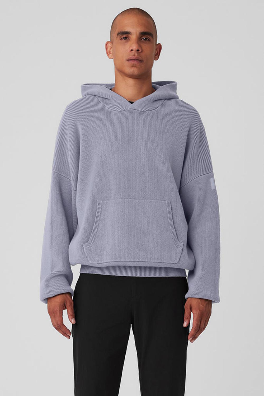Suéteres Alo Yoga Scholar Hooded Hombre Fog | Mexico  AEL-479530