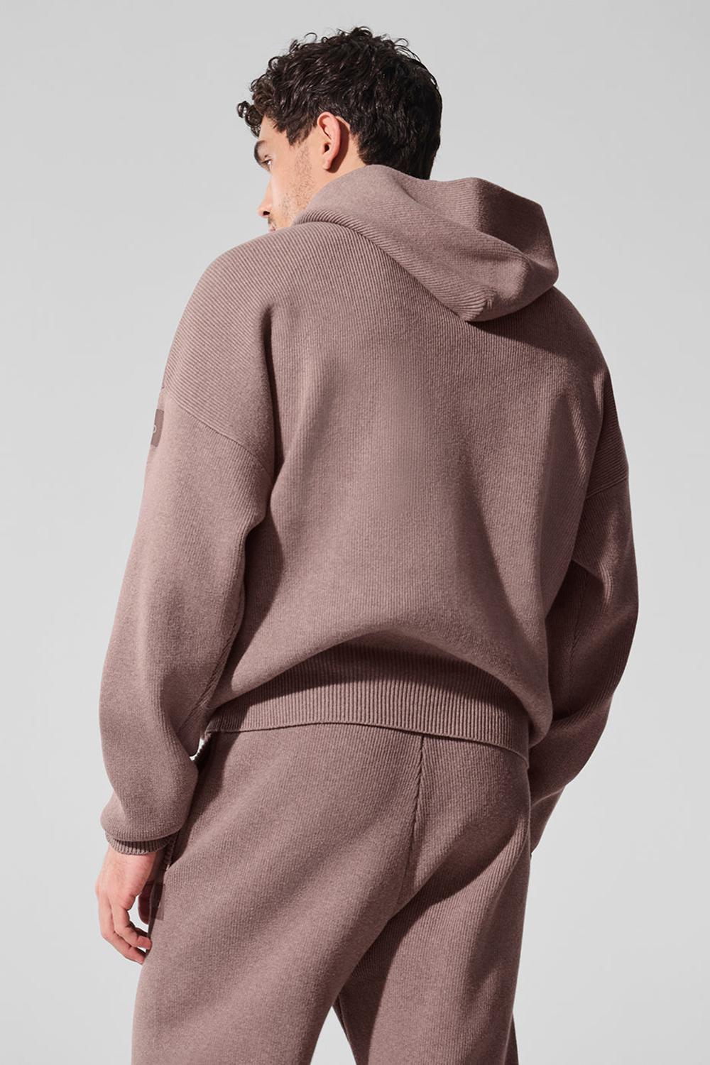 Suéteres Alo Yoga Scholar Hooded Hombre Mushroom Heather | Mexico  UNY-317802