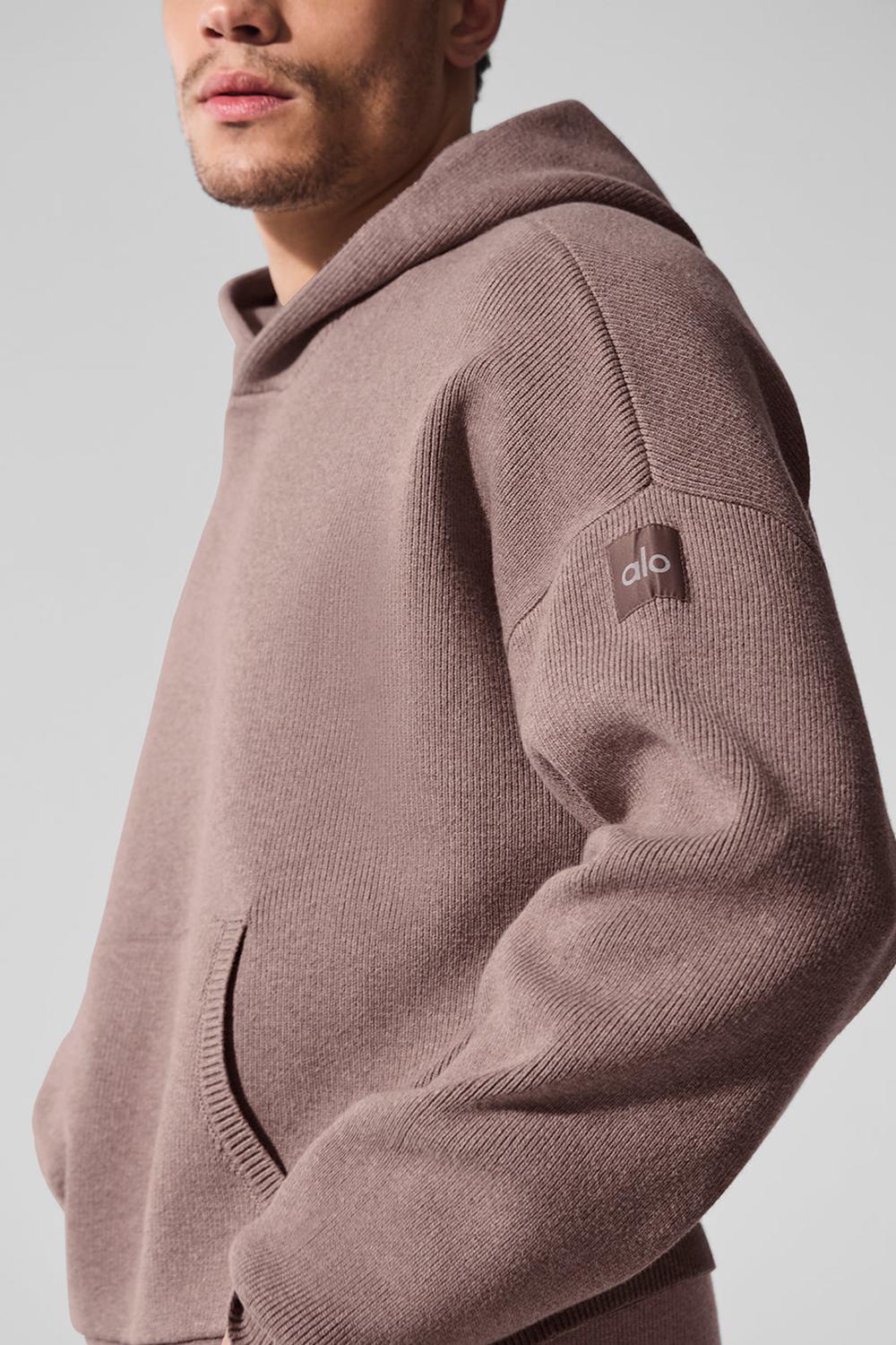 Suéteres Alo Yoga Scholar Hooded Hombre Mushroom Heather | Mexico  UNY-317802