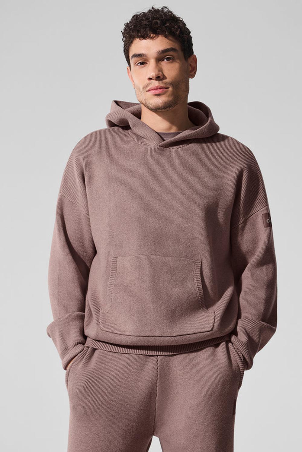 Suéteres Alo Yoga Scholar Hooded Hombre Mushroom Heather | Mexico  UNY-317802