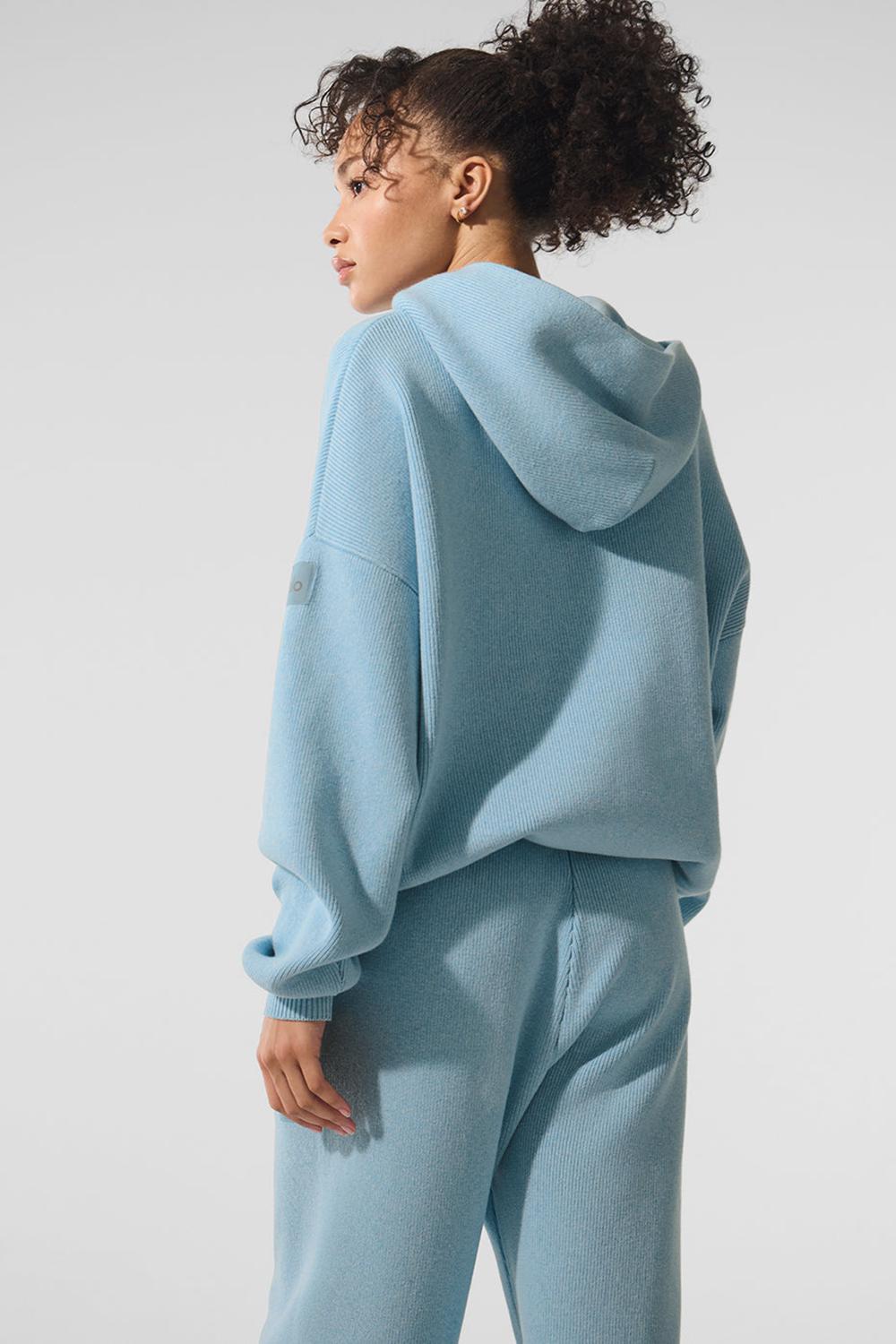 Suéteres Alo Yoga Scholar Hooded Mujer Azules | Mexico  IGJ-743612