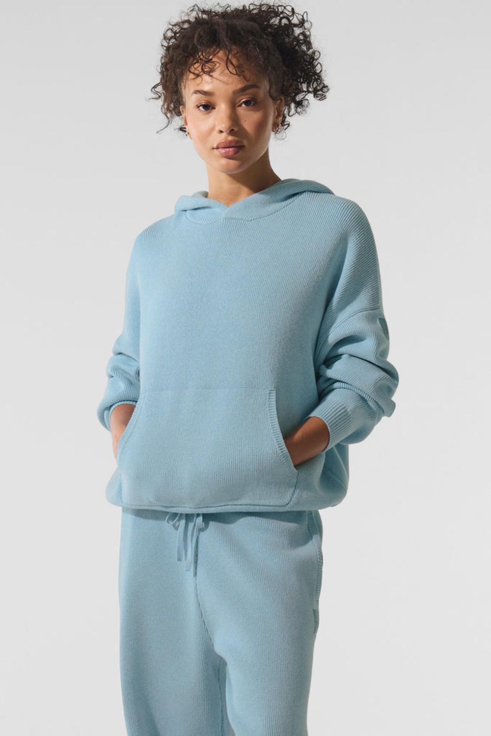 Suéteres Alo Yoga Scholar Hooded Mujer Azules | Mexico  IGJ-743612