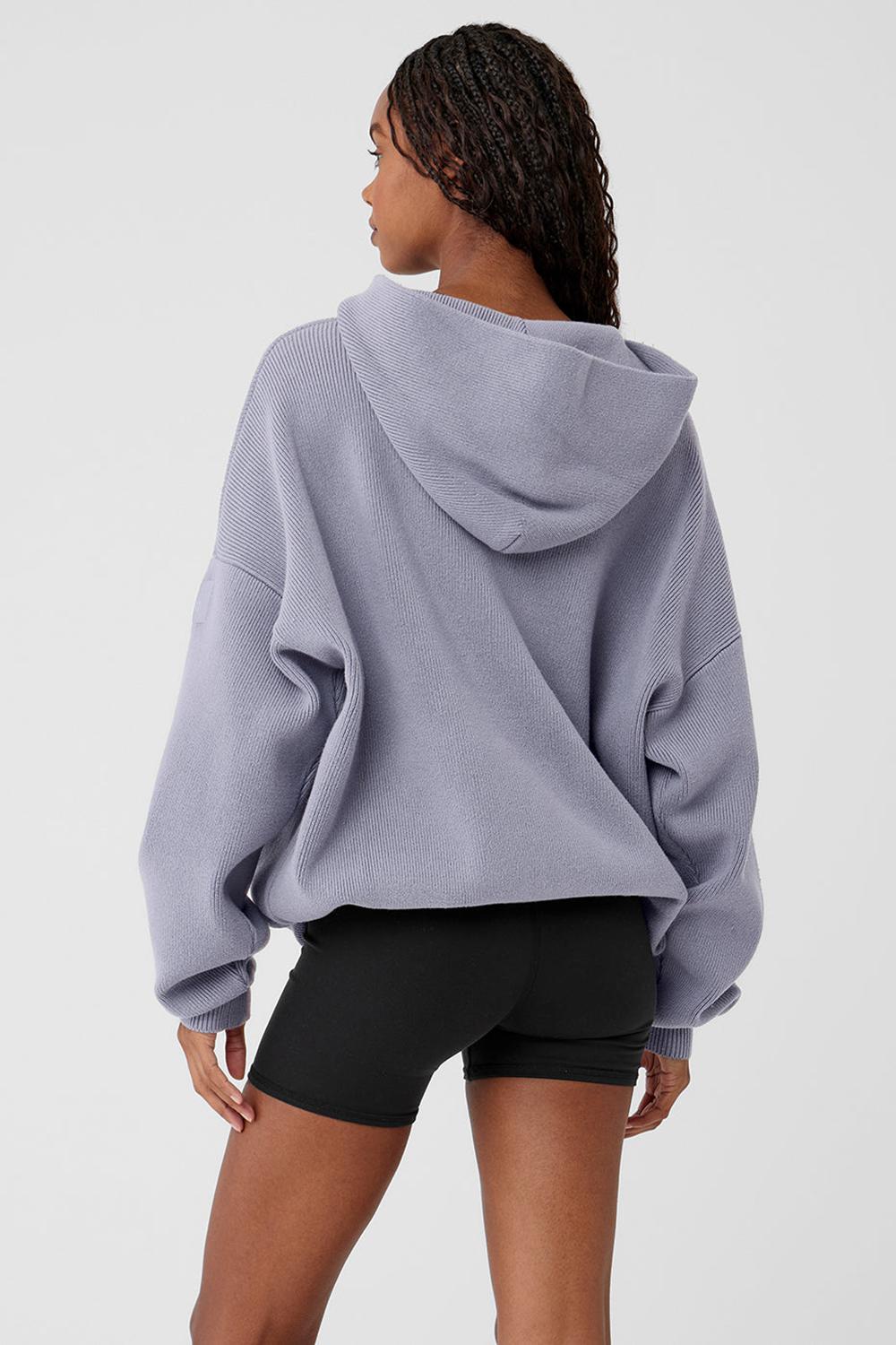 Suéteres Alo Yoga Scholar Hooded Mujer Fog | Mexico  RTB-150726