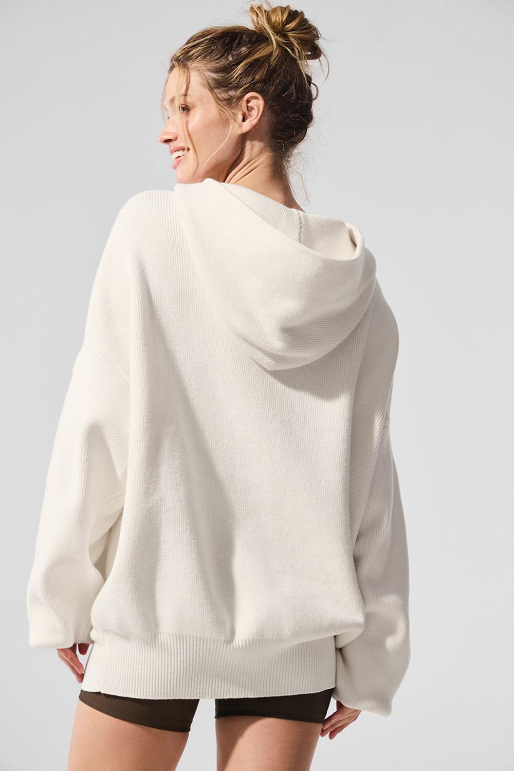Suéteres Alo Yoga Scholar Hooded Mujer Ivory | Mexico  NPJ-580327