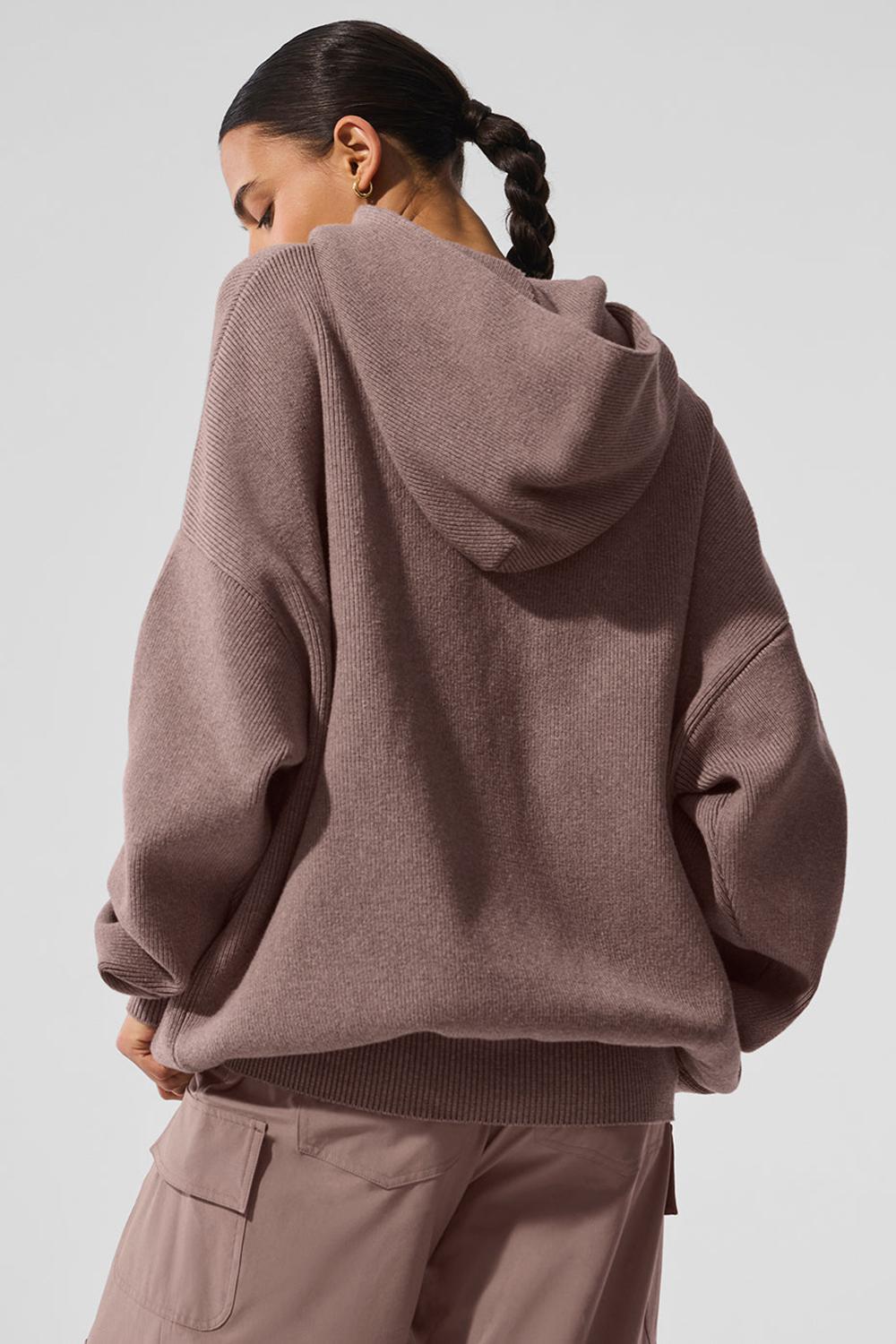Suéteres Alo Yoga Scholar Hooded Mujer Mushroom Heather | Mexico  VPM-284561