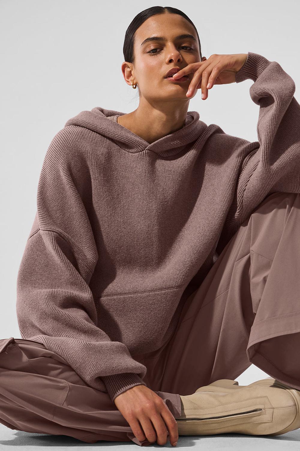 Suéteres Alo Yoga Scholar Hooded Mujer Mushroom Heather | Mexico  VPM-284561