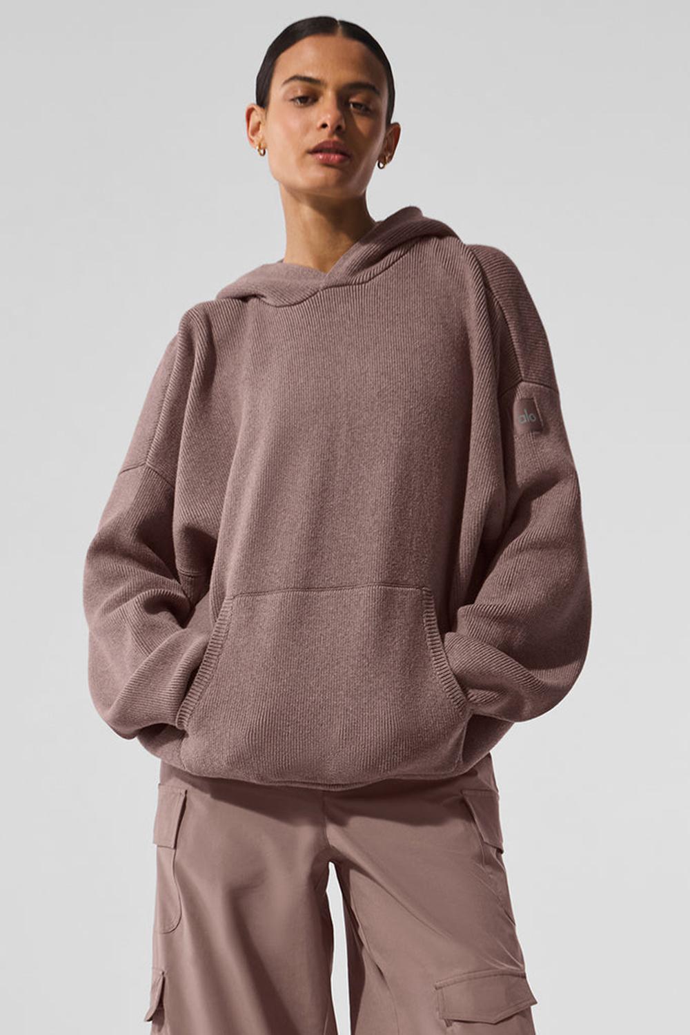Suéteres Alo Yoga Scholar Hooded Mujer Mushroom Heather | Mexico  VPM-284561