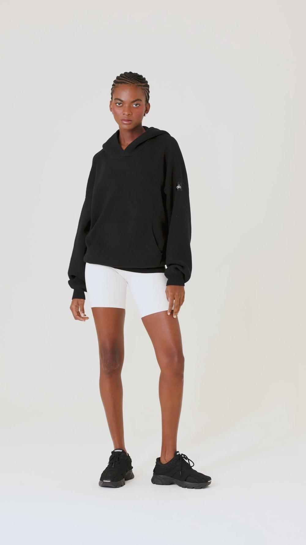 Suéteres Alo Yoga Scholar Hooded Mujer Negros | Mexico  PGR-301625