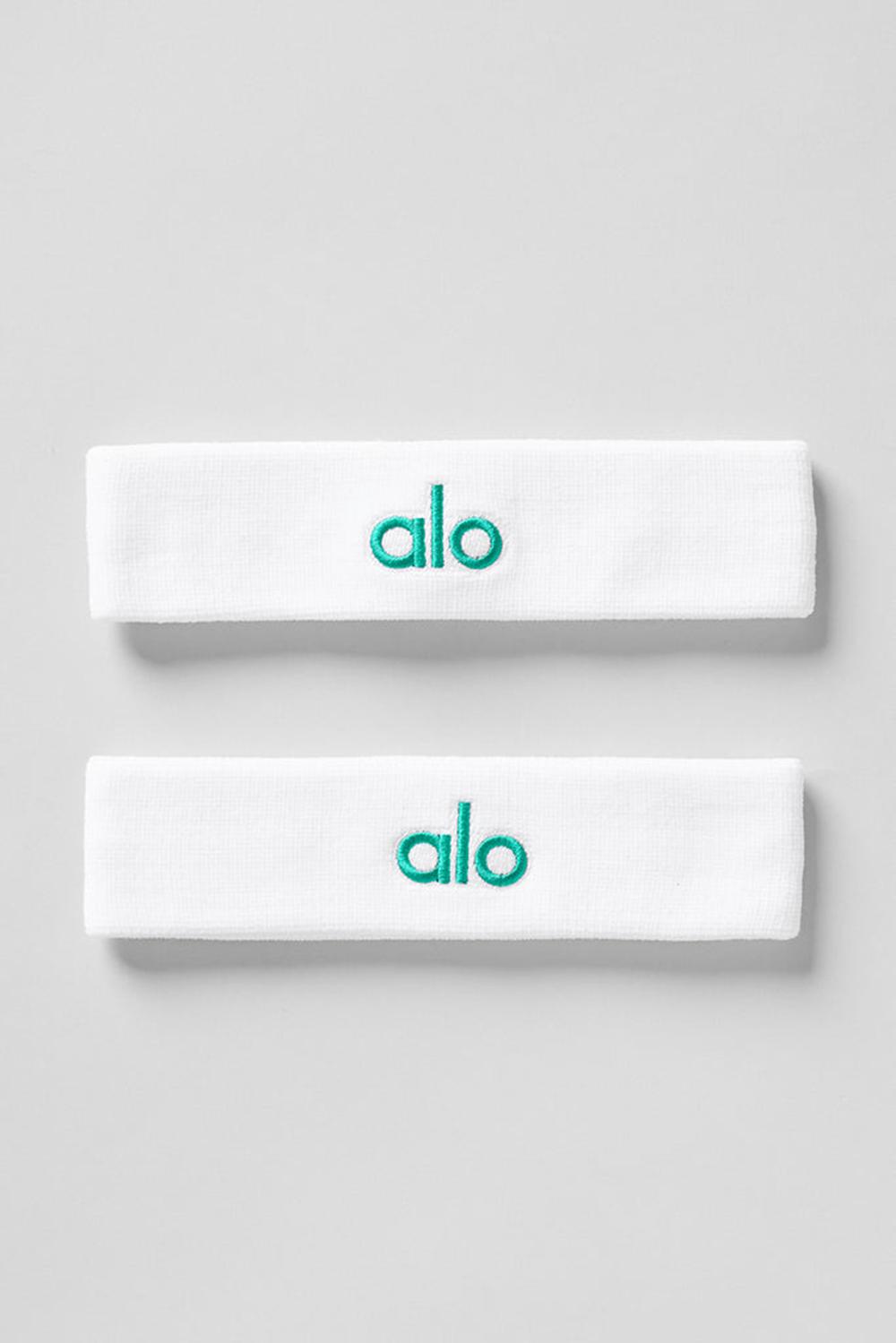Sweatbands Alo Yoga Glow (2-Pack) Hombre Blancos Verdes | Mexico  YDT-394761