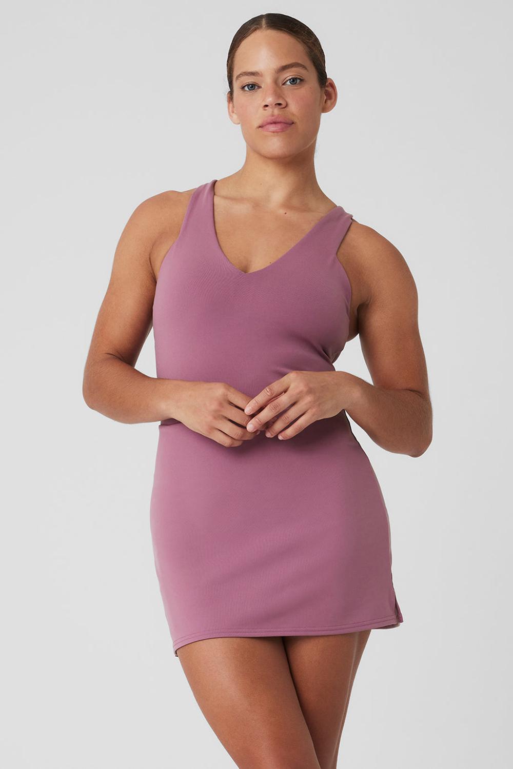 Vestido Alo Yoga Airbrush Real Mujer Soft Mulberry | Mexico  GUX-538264